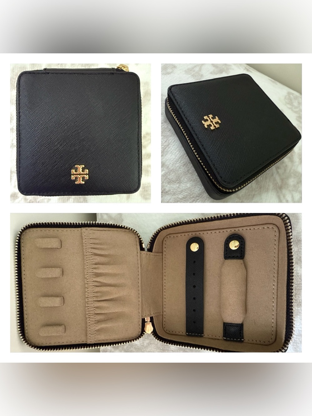 EUC Tory Burch Emerson Accessory Jewelry Case